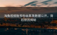 海角视频账号粉丝暴跌数据公开，背后原因揭秘