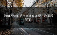海角视频的后台到底有多硬？数据看哭了！