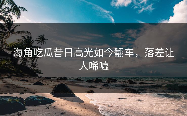 海角吃瓜昔日高光如今翻车，落差让人唏嘘