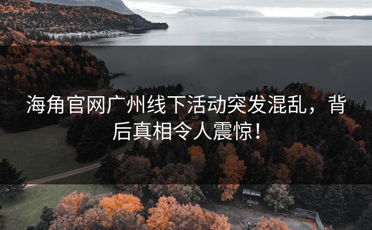 海角官网广州线下活动突发混乱，背后真相令人震惊！