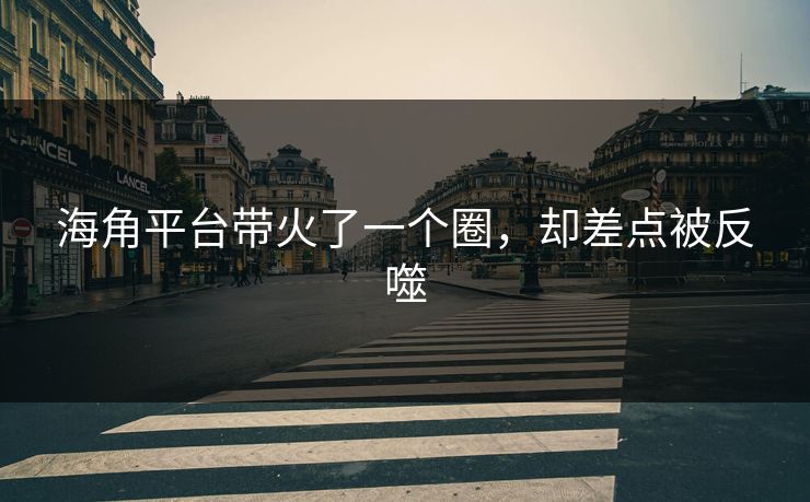 海角平台带火了一个圈，却差点被反噬
