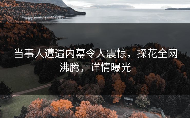 当事人遭遇内幕令人震惊，探花全网沸腾，详情曝光